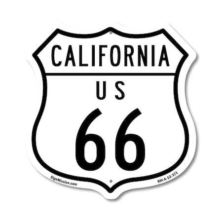 Signmission California Route Marker Shield Sign Us 6, 12 Inch X 12 Inch, Aluminum Metal Sign SHI-A-12-371