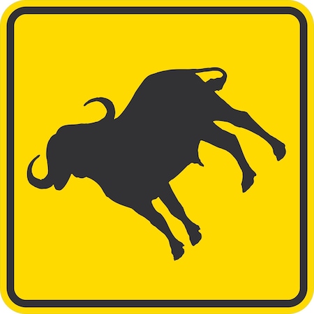 Lyle Buffalo Crossing, 24x24, Non-Reflective, Yellow G-13413-NA_24x24