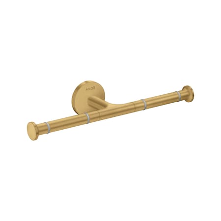 Axor Universal Circular Double Toilet Paper Holder in Brushed Gold Optic 42857250