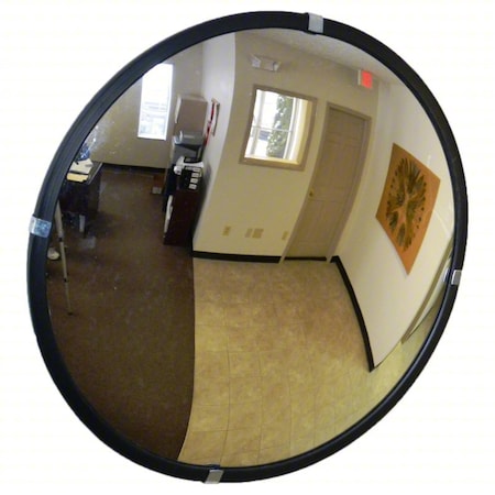 Fred Silver Convex Security Mirror, Acrylic, 30 in, Hardboard, Round, 180  Degrees Viewing Angle PLX-30