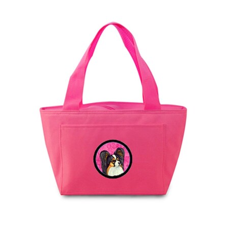 Carolines Treasures Pink Papillon Zippered Insulated School Washable And Stylish Lunch Bag Cooler LH9390PK-8808