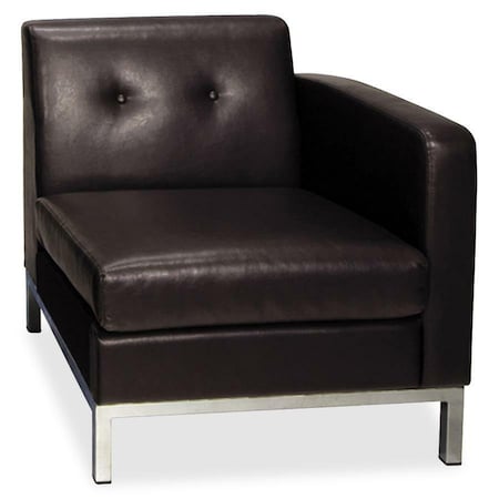 Office Star Collection: Wall Street Arm Chair, Espresso Seat, Espresso Back, 27" W 28" L 31" H, Leather Seat WST51RF-E34