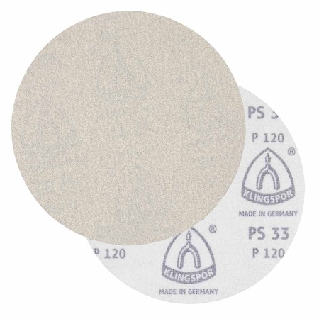 Klingspor 5" No-Hole Hook and Loop Sanding Disc 80 Grit, 100PK 033K080C-12700