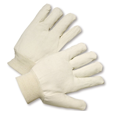 Pip Reversible Polyester/Cotton Canvas Single Palm Glove, Knit Wrist, 12PK 708R