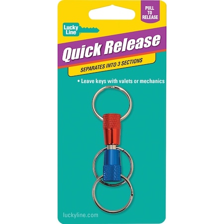 Lucky Line Steel 7/8'' 3-Way Pull-Apart Key Chain 71701