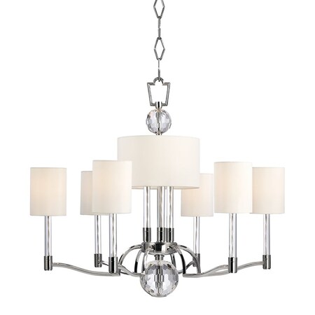 Hudson Valley Lighting Waterloo 9 Light Chandelier 31 In. Polished Nickel 3006-PN