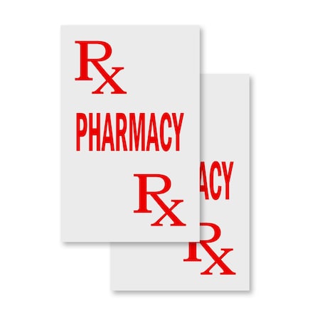 Signmission Pharmacy, Vinyl Decals Only 24 Inch x 36 Inch, Vinyl Decal, 2PK DSB-2436-2PACK-Pharmacy