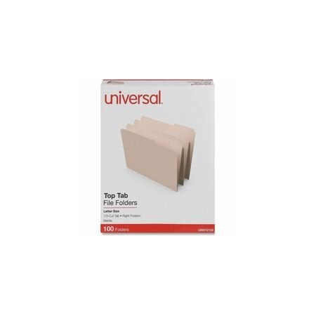 Universal Top Tab File Folder, 1/3, Third, 100PK UNV12123