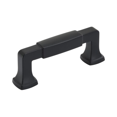 Amerock Stature 3 in 76 mm Center-to-Center Matte Black Cabinet Pull BP36891FB