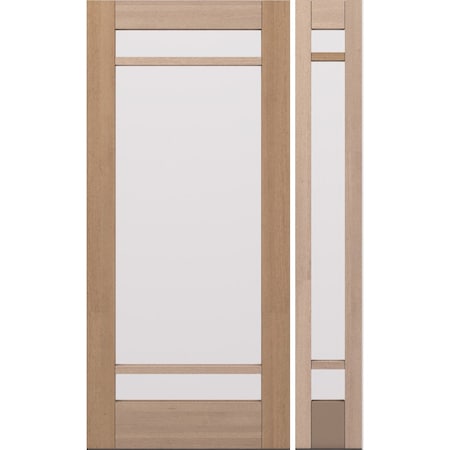 Doornmore G10302, 51.5" x 82" ( 36" Door + 12" Side) Right Hand, Mahogany SDL 3 Lite Exterior Door G10302-SW-3680-G10302-SL_1-1_RI
