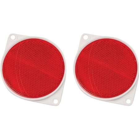 Hy-Ko Carded Reflector, 9.63 in L Post, Red Reflector CDRF-3R