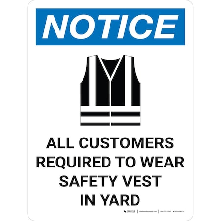 Creative Safety Supply Wall Sign, 10 in Height, 14 in Width, Vinyl and permanent pressure sensitive adhesive WS50640-14-PS