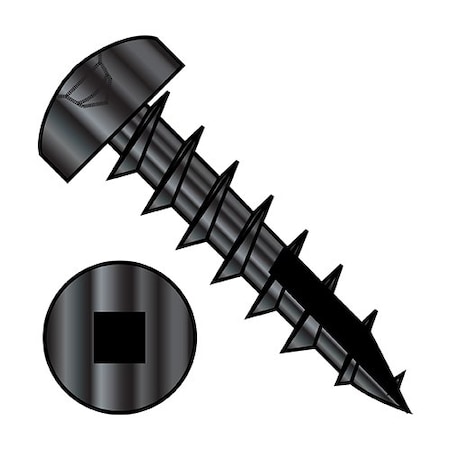Zoro Select 6-13X3/4 Sqr Pan D/T Type 17 F/T Black Ox & Oil, 7000Pk 0612DQP17B