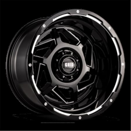 Hard Top D2952M187 20 x 9 GD14 - 12 mm Offset 5 x 127 Gloss Black with Milled Wheel HA1589981