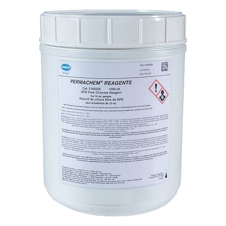 Hach DPD Free Chlorine Reagent, 10 mL, PK1000 2105528