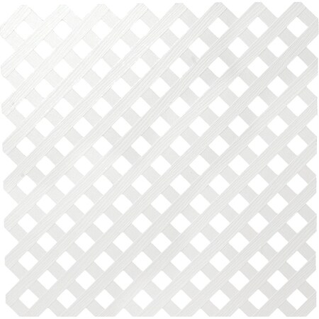 Deckorators 4 ' Wx8 ' Lx1/8'' Thick Wht Vinyl Privacy Lattice Panel 208466