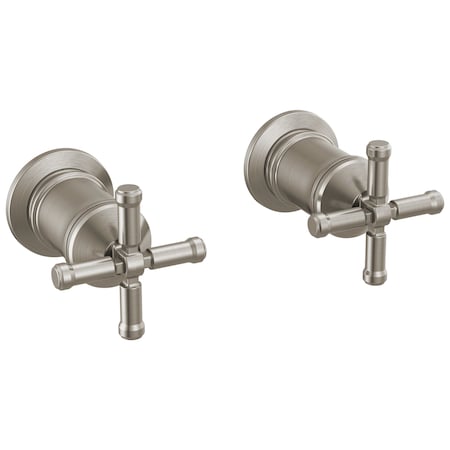 Delta Broderick Wall Mount Tub Filler Handle Kit-Cross In Lumicoat Stainless H584SS-PR