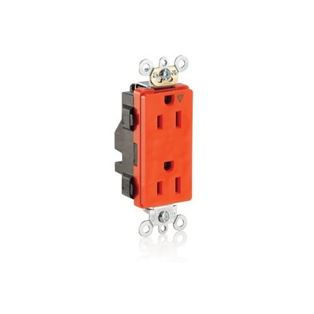 Leviton Industrial Grade Decora Receptacle, 15 Amp, 125 Volt M1626-IG