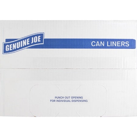 Genuine Joe 60 gal 1.5 mil (38 Micron), Black, 50 PK GJO01535