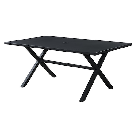 Seasonal Trends Dining Table, 38 in W, 68.11 in D, 28.74 in H, Steel Frame, Rectangular Table, Steel Table HTMS68BX