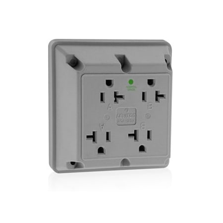 Leviton Four-In-One Receptacles 20 Amp, 125 Volt 21254-HGY