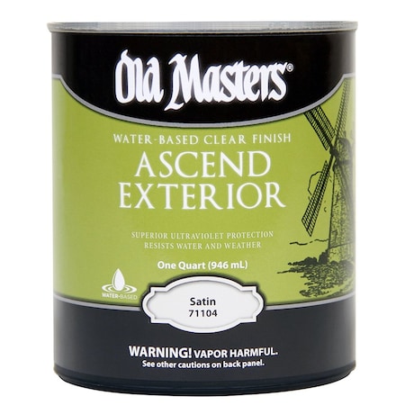 Old Masters 1 Qt Clear Ascend Exterior Water-based Finish, Satin 71104