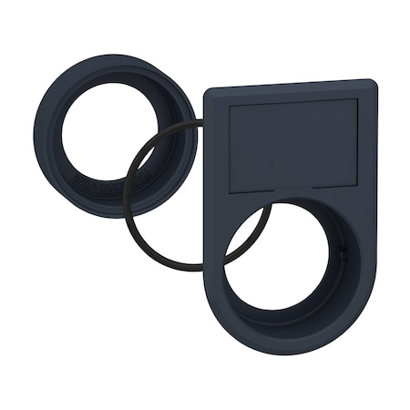 Schneider Electric Flush mounting kit, Harmony XB5, mounting kit 30mm for selector switches and illuminated  push buttons 22mm, plastic, 2 line legend ZB5AZ026