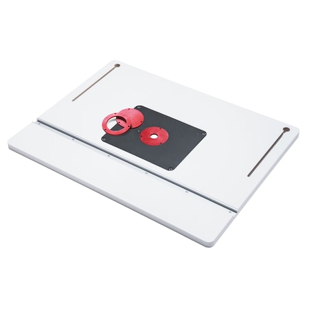 Powertec 24in x 32in Benchtop Router Table with Insert Plate - Laminated MDF Surface 71685