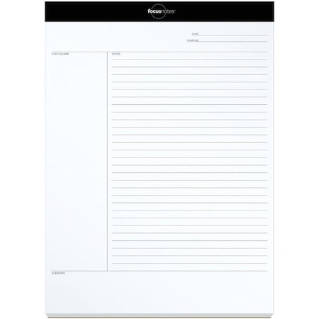 Tops Products TOPS, FOCUSNOTES LEGAL PAD, MEETING NOTES, 8.5 X 11.75, WHITE, 50 SHEETS 77103