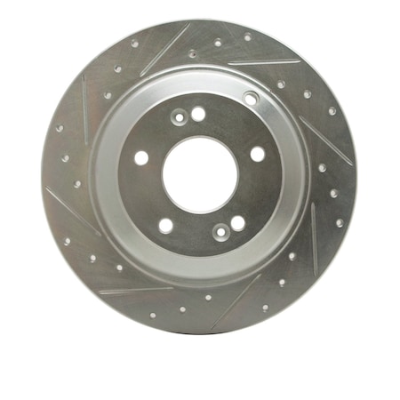 Dynamic Friction Co DFC Brake Rotor - Drilled and Slotted - Silver 631-03033L