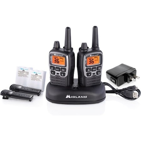Midland Radio Portable 2-Way Radio, 1.5W, 38 mi., 12 hr., PR T71VP3