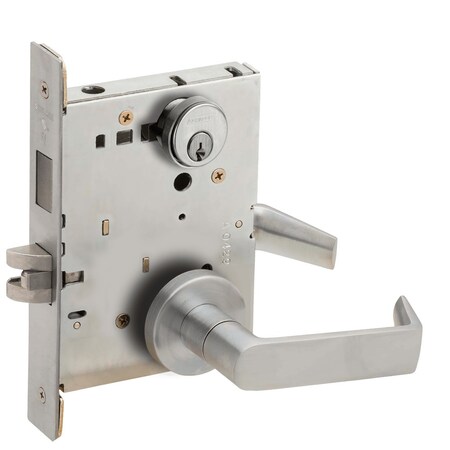 Schlage Corridor Mortise Lock with Deadbolt, 06A Design, Satin Chrome L9456P 06A 626 L583-363