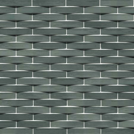 Ackland Sample Crescentia Sea Glass Glossy Ceramic 3D Wall Tile AKNPTCRESEGL2X10G-SM