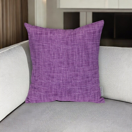 Homeroots 18" Purple Weave Cotton Throw Pillow 529257