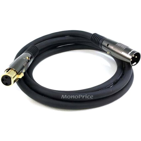 Monoprice 6ft Premier Series XLR Male to XLR Female 16AWG Cable (Gold Plated) 4751