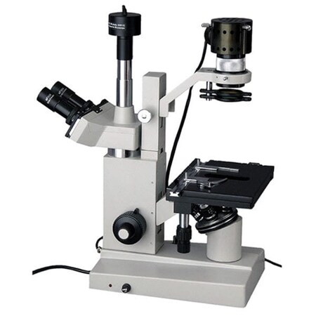 Amscope IN200 Inverted Tissue Culture Trinocular Compound Microscope 40X-800X and 5MP USB 2.0 Camera IN200TB-5MA