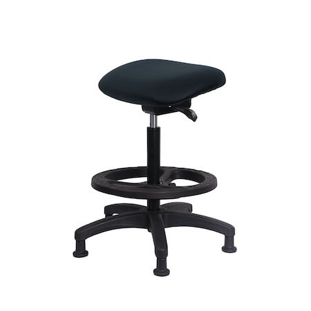 Blue Ridge Ergonomics Vinyl Sit-Stand - Standing Height with Black Foot Ring Stationary Glides in Storm Supernova Vinyl VSTSS-RG-BF-RG-8822