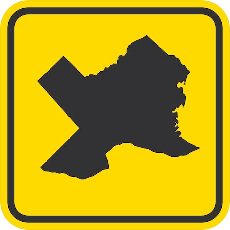 Lyle State Crossing Map (Texas), 12x12, High Intensity Prismatic, Yellow G-2060-HI_12x12