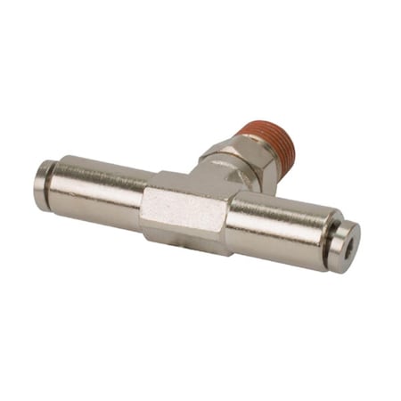 Hands On 0.12 in. NPT M 0.37 to 0.37 in. Swivel T-Fitting - DOT Approved - 2 Piece HA3867445