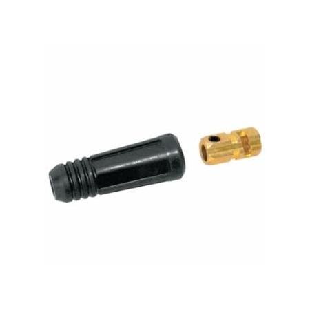 Best Welds Dinse Style Cable Plug and Socket, Female, Ball Point Connection, #1 AWG to 1/0 AWG Cable, 2PK 900-BK-50