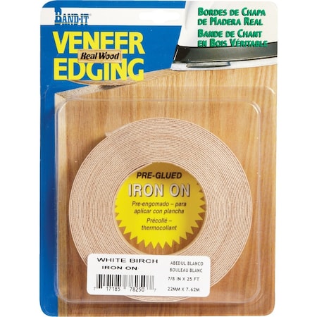 Cloverdale Band-It 7/8''x25 ' Wht Birch Wood Veneer Edging 78250