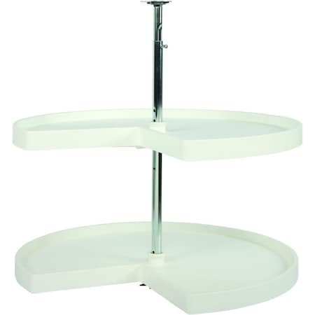 Knape & Vogt Lazy Susan, Polymer, White, 28 in W, 31.5 in H, 28 in L KV.PKN28STW