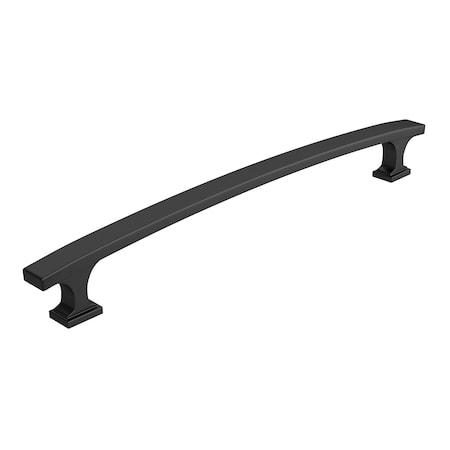Richelieu 7 9/16-inch (192 mm) Center to Center Matte Black Transitional Cabinet Pull BP5254192900