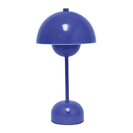 Homeroots 12" Blue Metal Table Lamp 646268