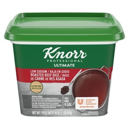 Knorr Professional Ultimate Low Sodium Beef Stock Base, 1 Pound, 6PK 84150966