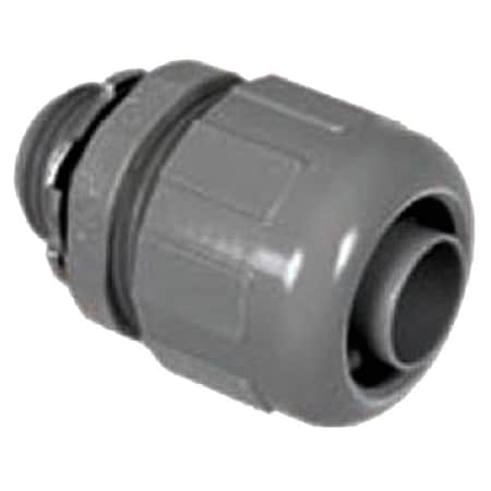 Tool Straight Liquidtight Connector 1 nm, Gray - 0.75 in. TO2683594