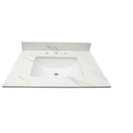 Msi Calacatta Lumas 37in x 22in Single Bathroom Vanity Top With Sink ZOR-VANS-3722-0031