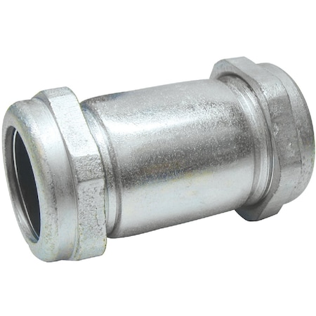 B & K 1'' COMP x 1'' COMP Galvanized Steel Compression Coupling 160-005
