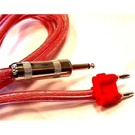 Hosa 12 AWG Clear Insulation, Speaker Cable, w/Jumbo 1/4-in to Banana Plug, 50 ft. SKM-250BN