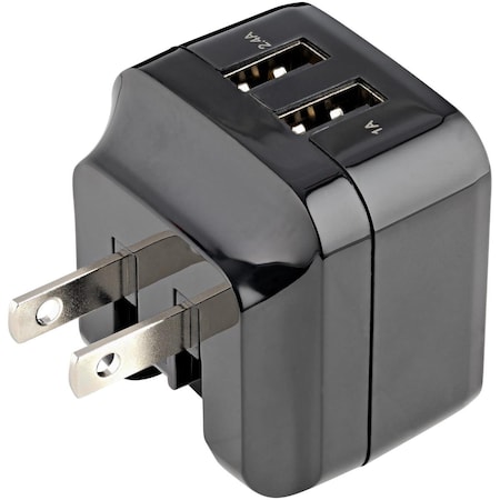 Ezgeneration 17W 2 Port USB Wall Charger, Black EZ3537634